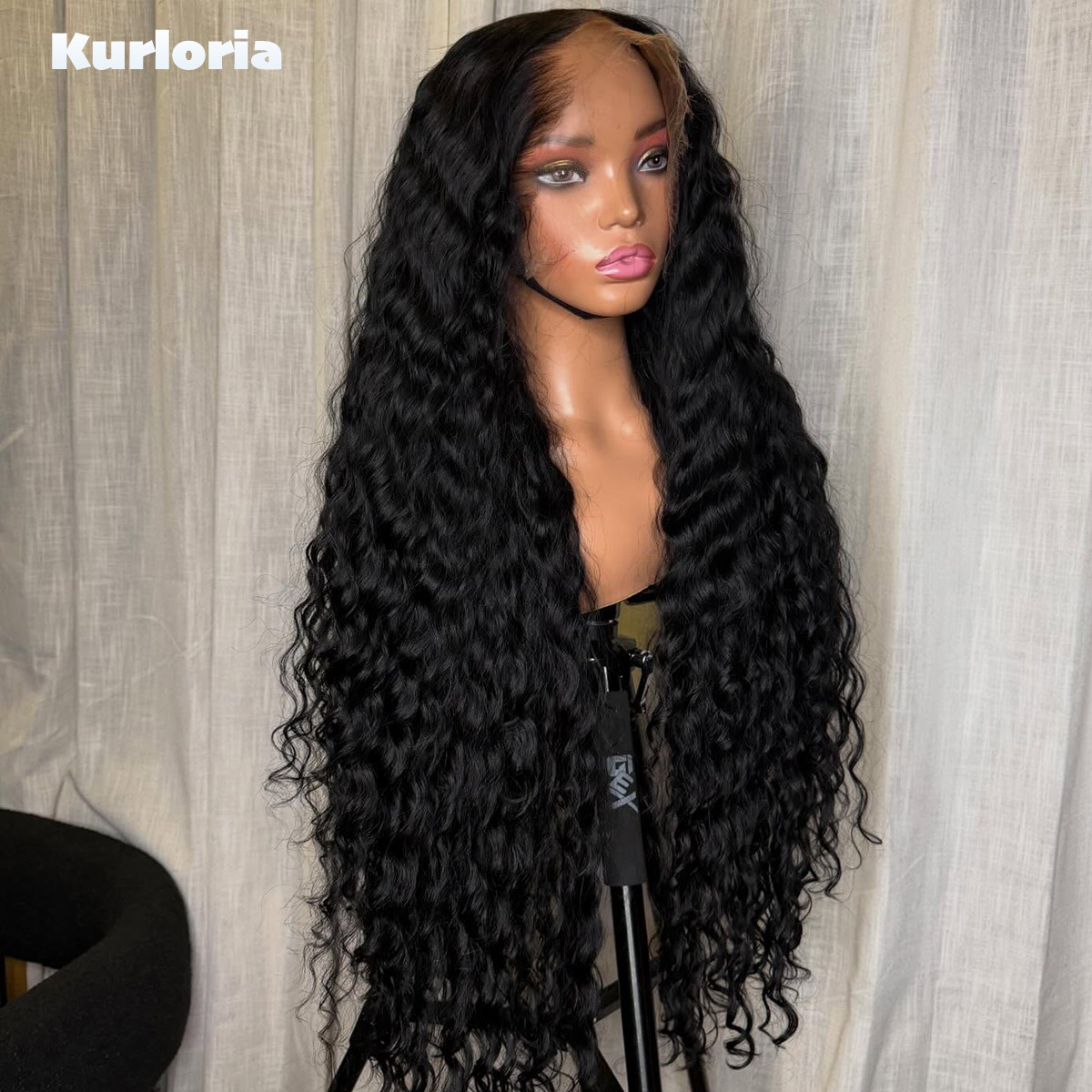 500 밀도의 자연스러운 검은색 딥 웨이브 100% 천 - Glueless Wear And Go Human Hair Wig 리뷰 및 가격