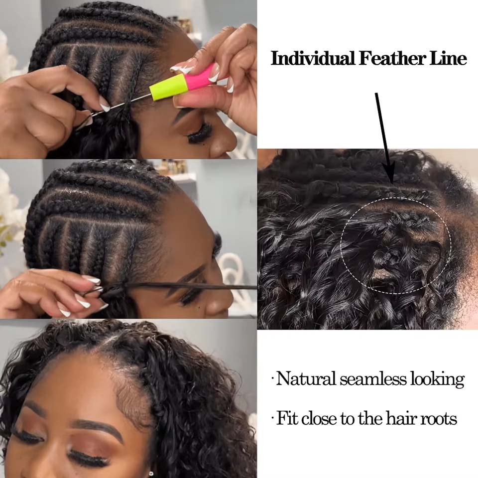 12A 버마 컬리 페더 크로셰 인모 연장, 버마 컬리  - Invisible Tape In Extensions Real Hair 리뷰 및 가격