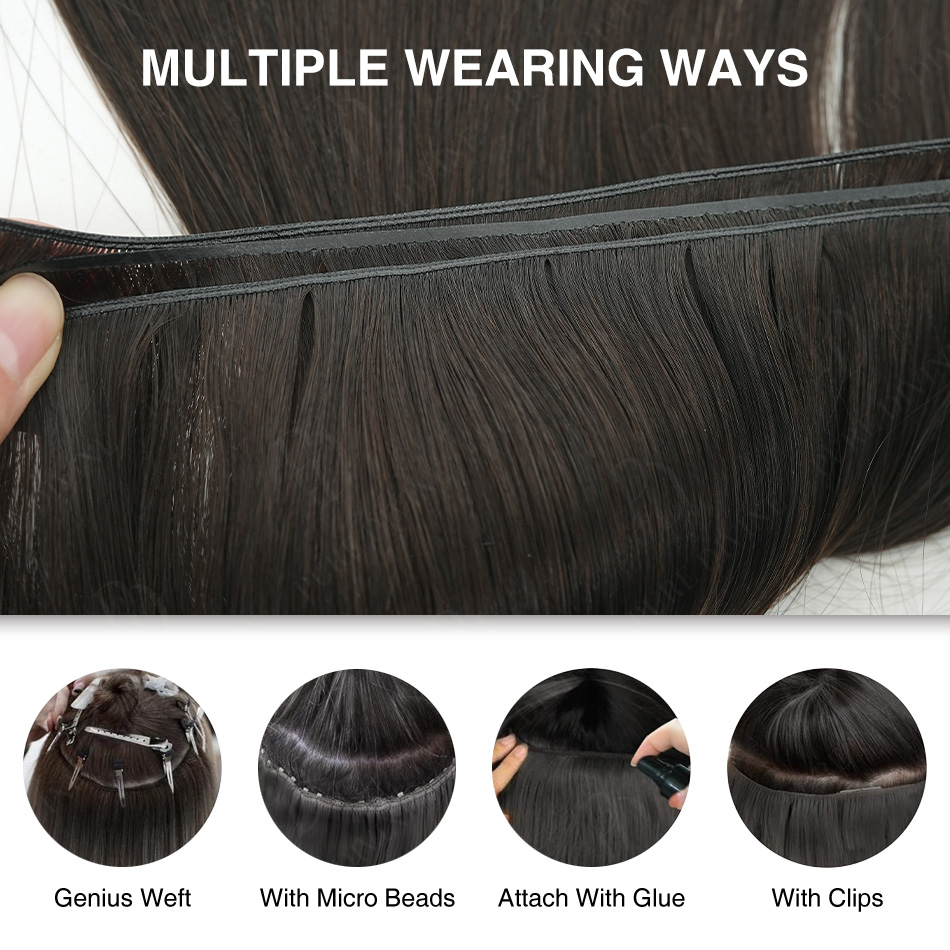 즉시 배송 가능한 지니어스 웨프트 스트레이트 천연 인모 - Invisible Tape In Extensions Real Hair 리뷰 및 가격