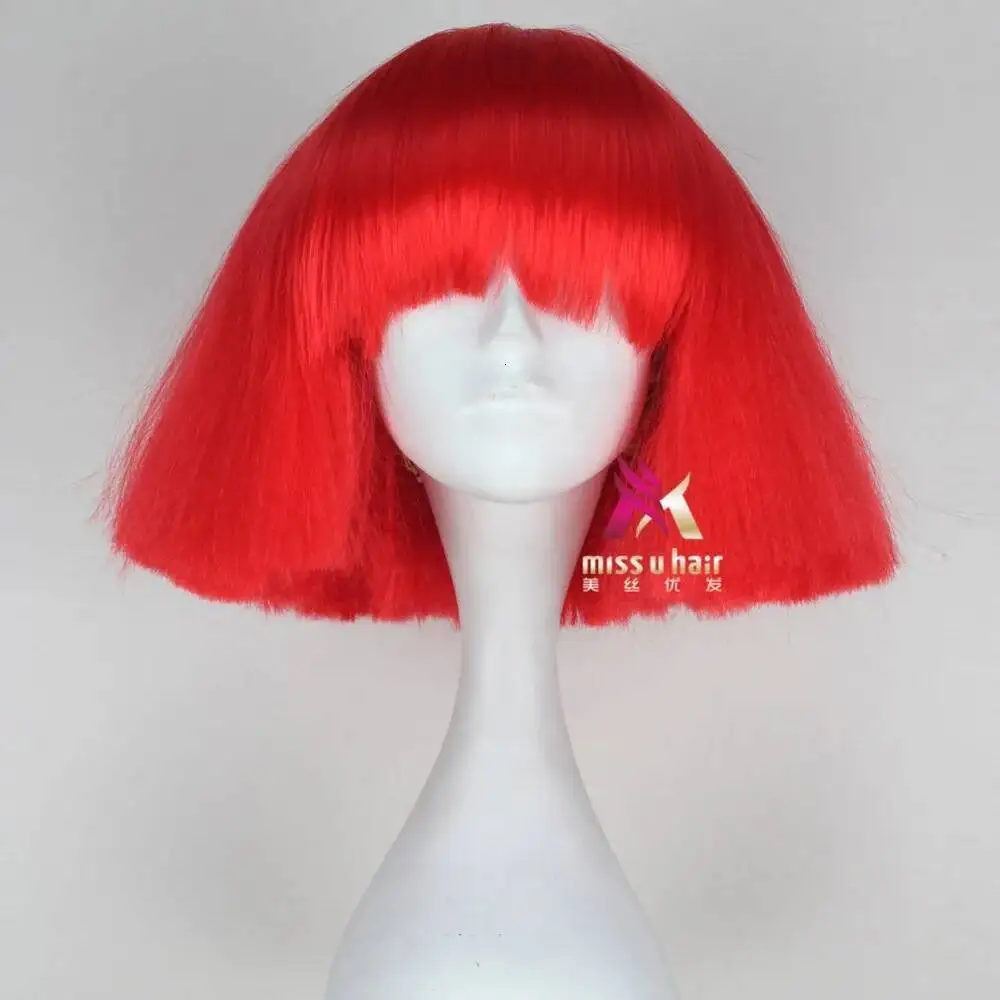 검은색 레이디 가가 가발, 금발과 흰색이 섞인 인조 모 - Synthetic Wigs 리뷰 및 가격